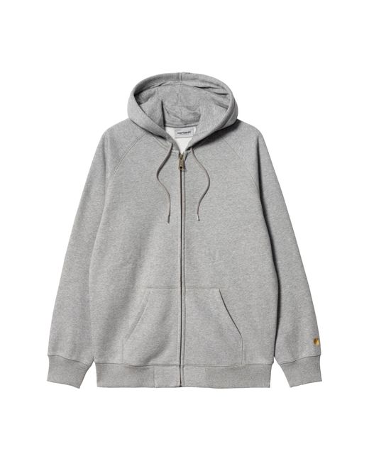 Carhartt Gray Chase Cotton Blend Zip-up Hoodie for men