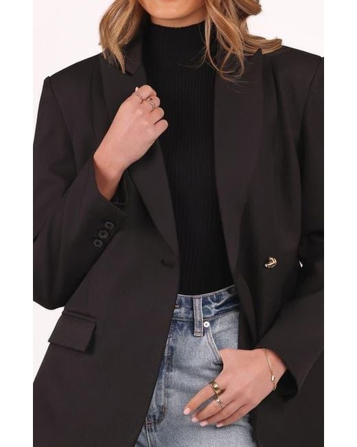 Petal & Pup Black Danity One-Button Blazer