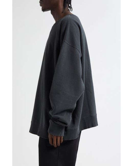 Maison Margiela Black Numeric Motif Cotton Jersey Graphic Sweatshirt for men