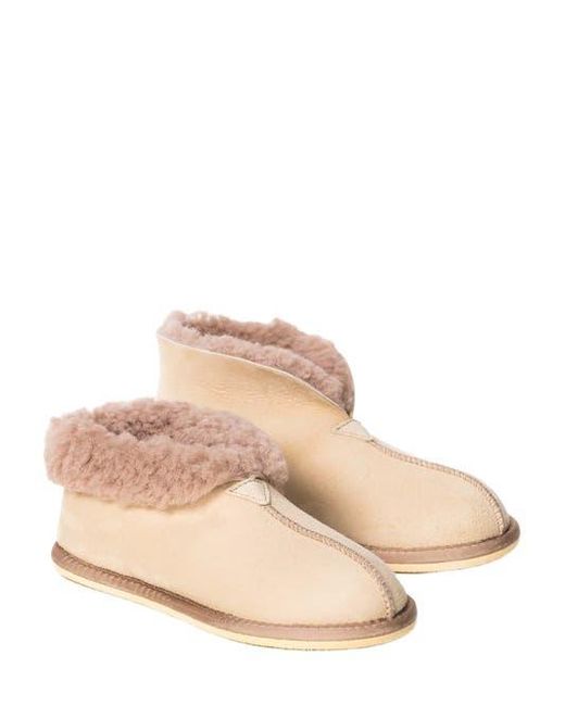 Celtic & Co. Natural Ladies' Shearling Bootee Slippers