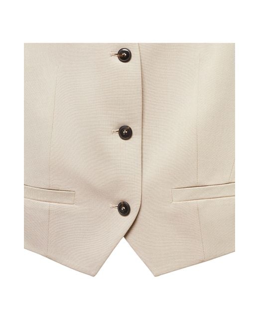 Mango Natural Button-up Vest