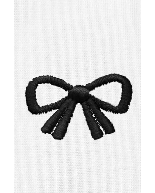 Alix White Bow Jersey Tee