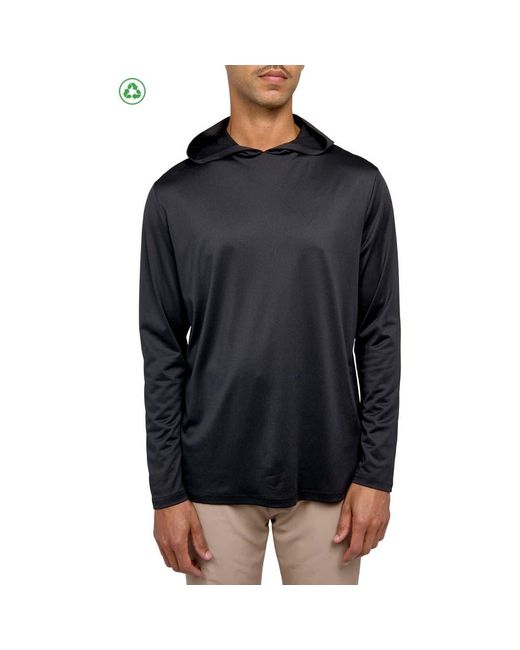 Con.struct Black Regular Fit Melange Recycled Performance Hoodie for men