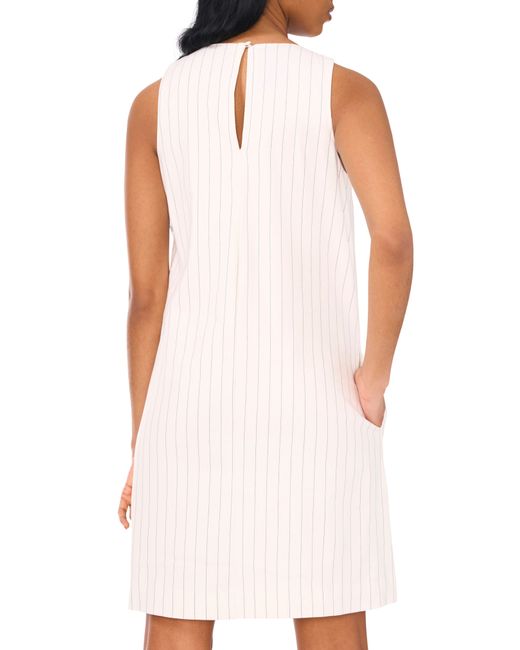 Halogen® White Halogen(r) Sleeveless Linen Blend A-line Dress