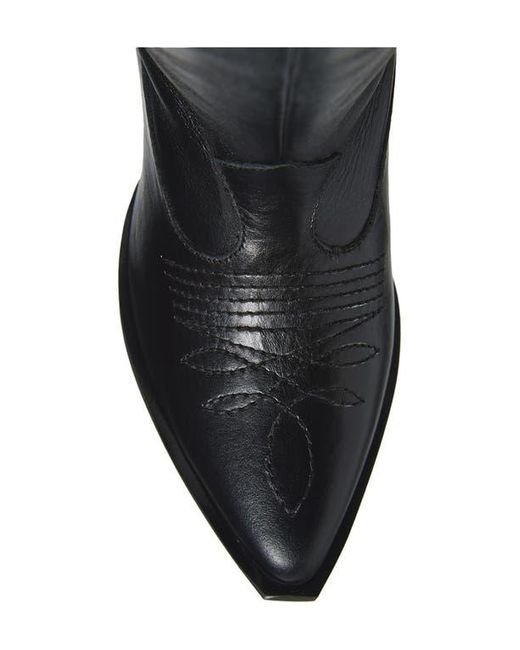 VAQUERA Black Kitten Heel Cowboy Boot