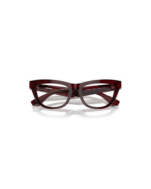Burberry Red 52Mm Rectangle Optical Glasses