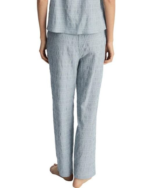 Mango Blue Stripe Stretch Cotton Pajama Pants
