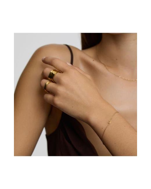D.Louise Metallic Initial Chain Bracelet