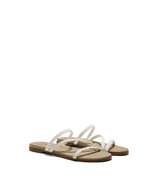 VIVAIA White Round-Toe Flip-Flops