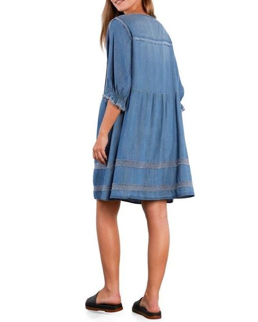 BILLY T Blue Perfect Brunch Shift Dress