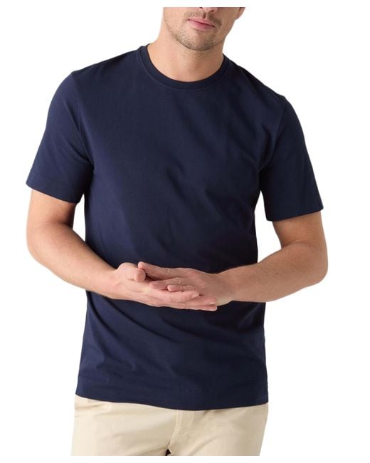 Robert Talbott Blue Stretch Jersey Dean Tee for men