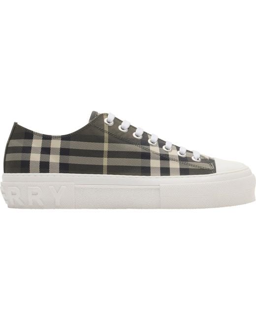 Burberry Men's Black Check Nylon Blend Sneakers
