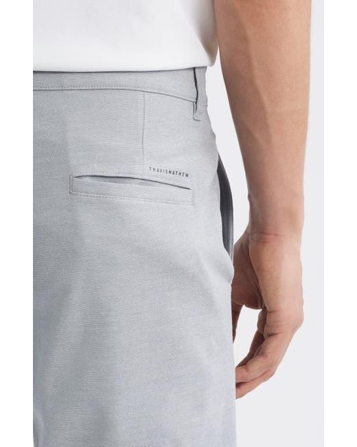 Travis Mathew Gray Adirondack Stretch Shorts for men