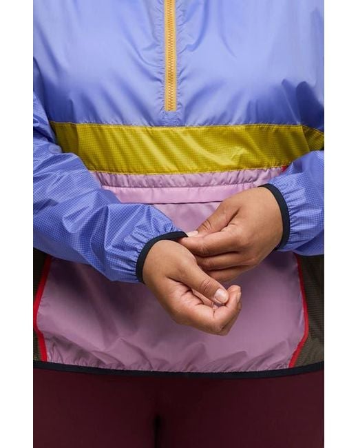COTOPAXI Blue Teca Half-Zip Windbreaker