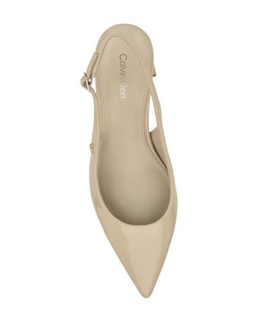 Calvin Klein Metallic Sarra Slingback Pointed Toe Pump