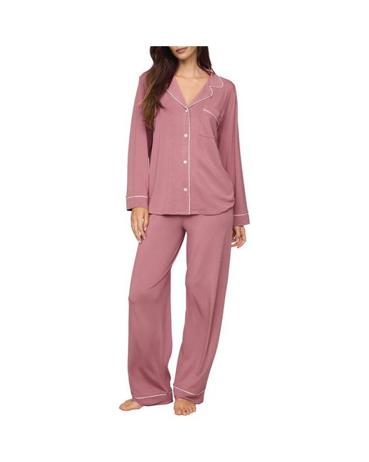 Eberjey Red Gisele Long Pajamas
