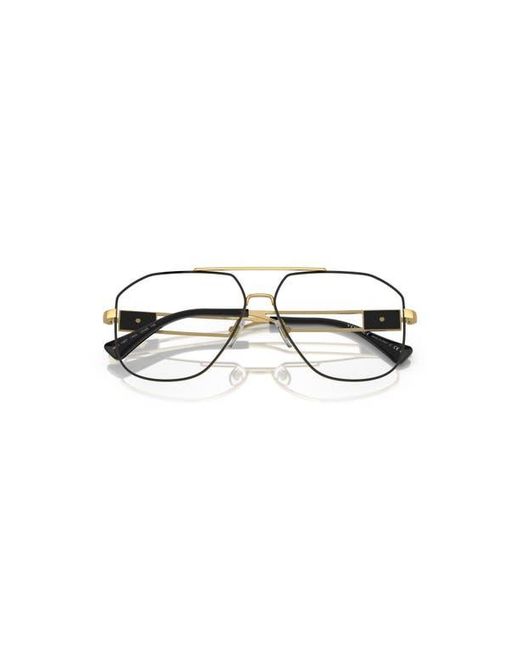 Versace Metallic 59Mm Pilot Optical Glasses for men