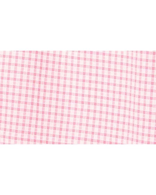 Cece Pink Gingham Bow Shoulder Shift Minidress