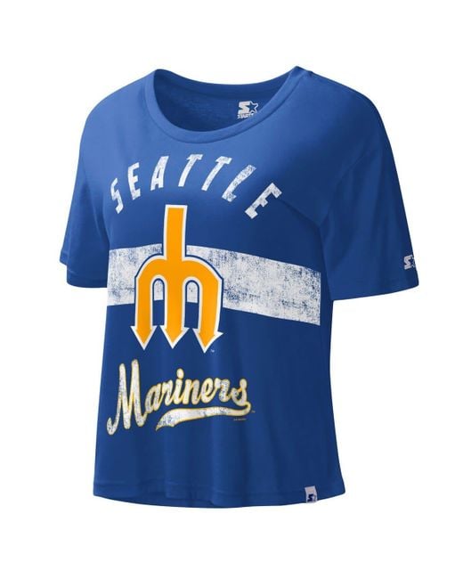 Starter Seattle Mariners Cooperstown Collection Record Setter Crop Top At  Nordstrom in Blue