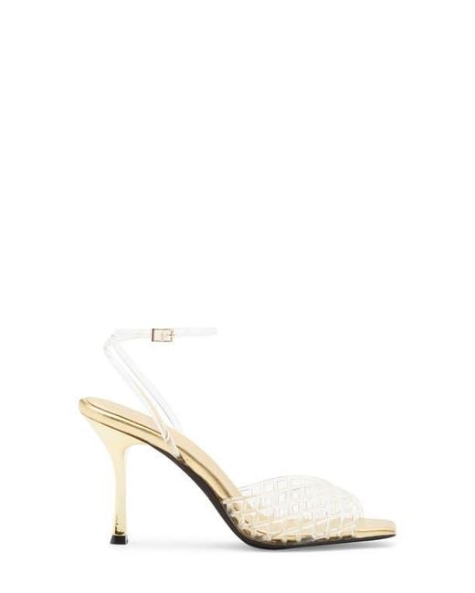 Jeffrey Campbell White Lattix Ankle Strap Jelly Sandal
