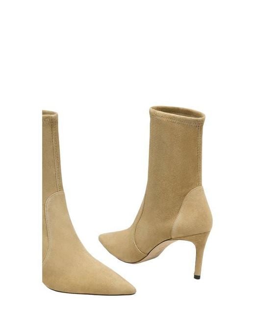 Stuart Weitzman Natural Stuart Pointed Toe Bootie