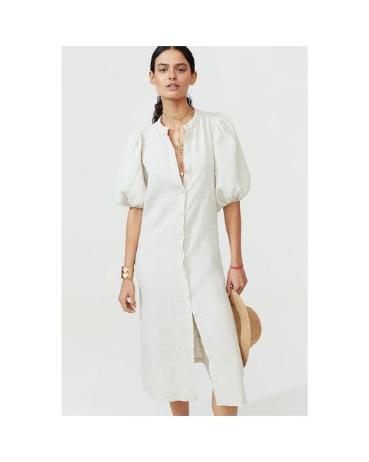 Lanhtropy White Bubble Linen Dress