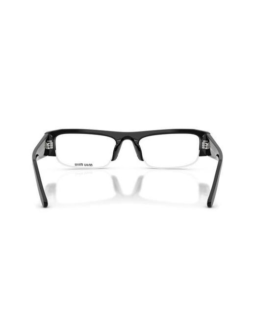 Miu Miu Black 54Mm Rectangular Sunglasses