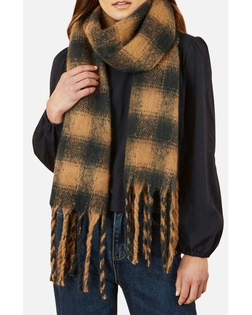 Yumi' Black Checked Super Soft Scarf
