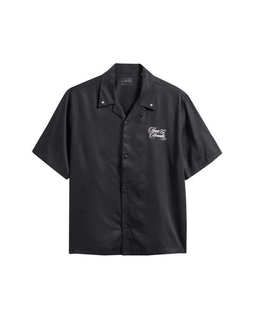 PacSun Black Roam Short Sleeve Button-Up Resort Shirt for men