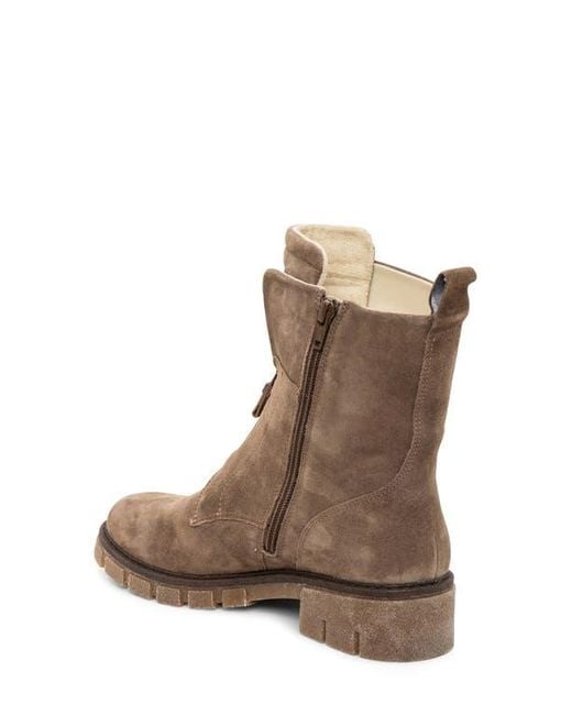 Ara Brown Deon Zip Combat Boot