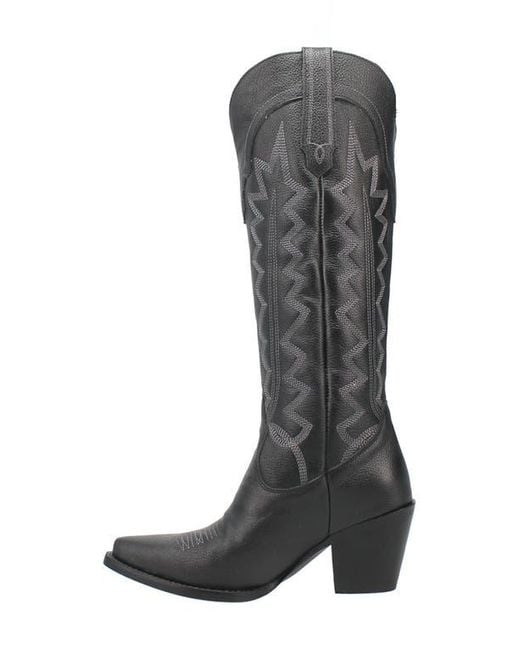 Dingo Black Knee High Western Boot