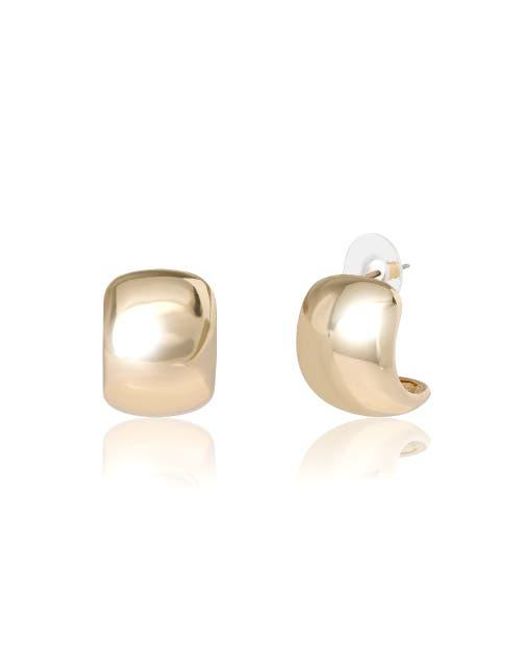 BCBGMAXAZRIA Metallic Wide Hoop Earrings