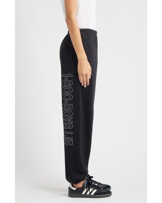 Boys Lie Black 1-800 Disconnected Kimmy Cotton Blend Sweatpants