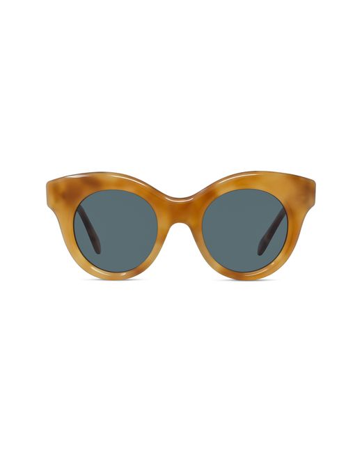 Loewe Curvy 49mm Small Round Sunglasses in Blue | Lyst