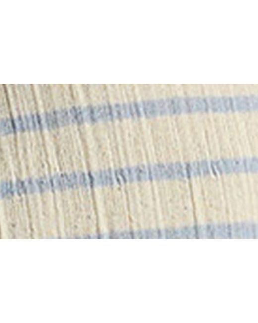 A.L.C. White A. L.c. Fisher Stripe Rib Cotton Blend Top