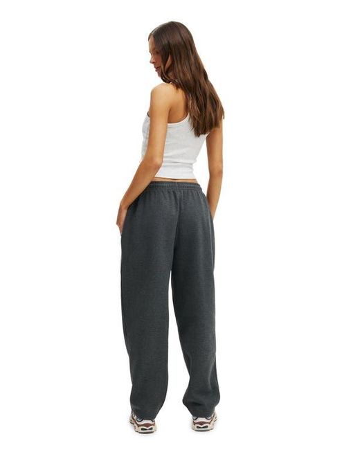 Cotton On Black Active Plush Essential Barrel Sweatpant