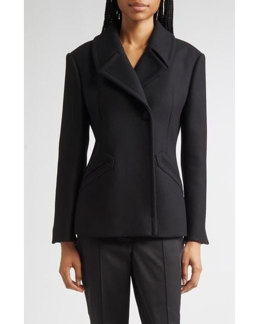 Partow Black Jesse Virgin Wool Blend Jacket