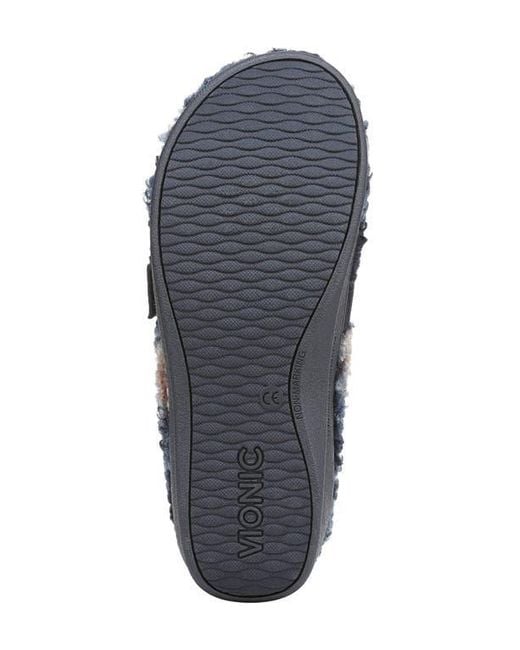 Vionic Blue Imogen Faux Shearling Clog