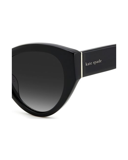 Kate Spade Black Paisleigh 55mm Gradient Cat Eye Sunglasses