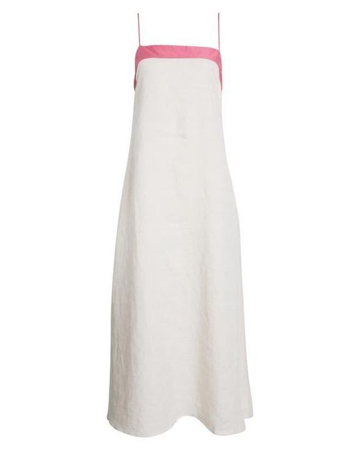 STAUD Laura Linen Maxi Dress in White | Lyst STAUD Laura Linen Maxi Dress in White | Lyst