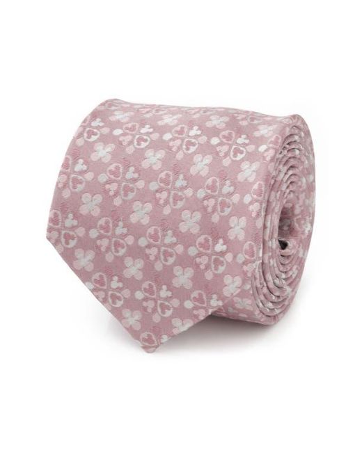 Cufflinks Inc. Pink X Disney Mickey Mouse Floral Silk Tie for men