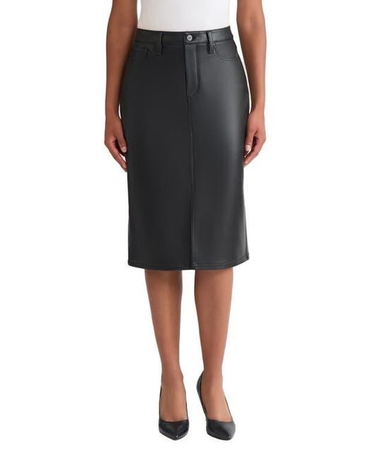 Jones New York Black Lexington Faux Leather Pencil Skirt