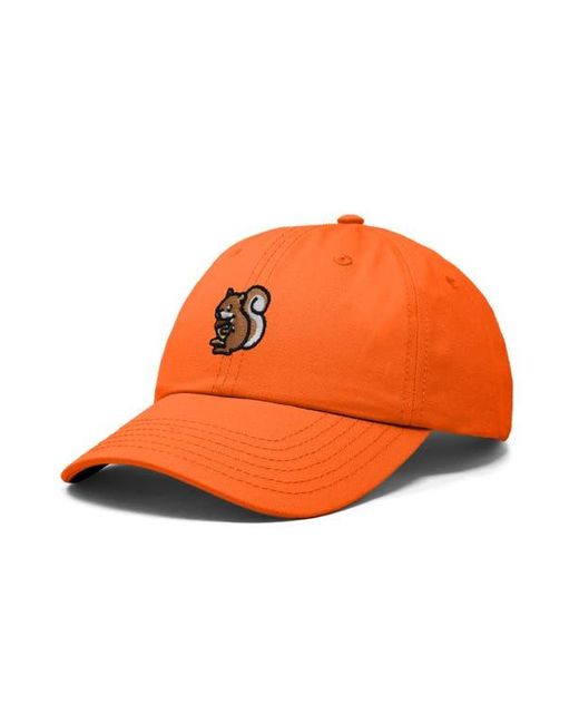 Alix Orange Squirrel Embroidered Outdoor Cap for men