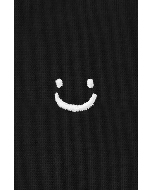 Alix Black Lil Smile Jersey Relaxed Tee