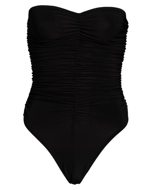 Norma Kamali Black Slinky Marissa Strapless One-piece Swimsuit