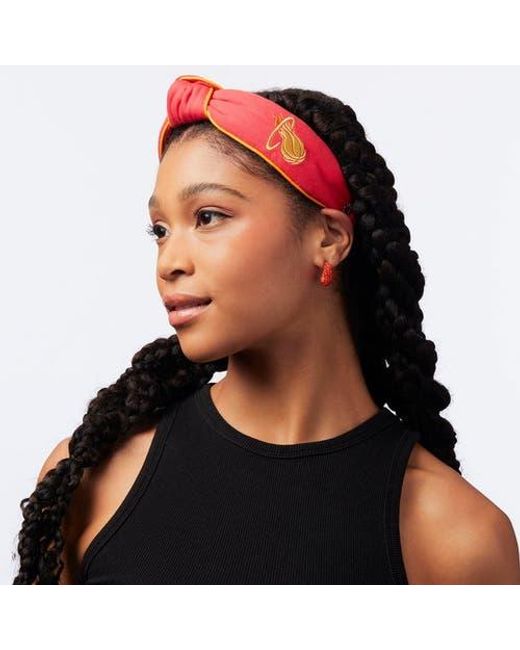 Lele Sadoughi Nba Miami Heat Embroidered Headband