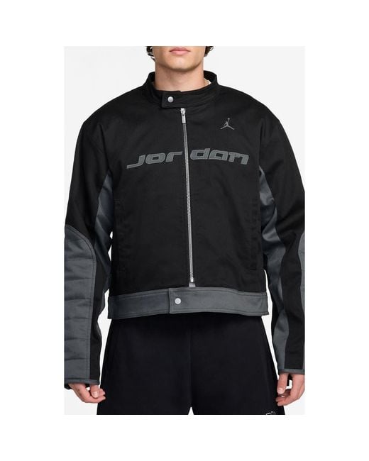 Nike Black Motosport Colorblock Jacket for men