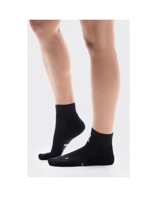 On Shoes Black Core Mid 2-Pack Run Socks