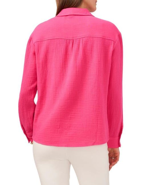 Chaus V-Neck Collared Blouse