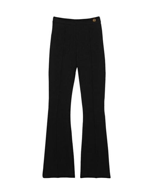 Callas Milano Black Lola High Density Crepe Stretch Cropped Flare Trouser